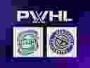 Logos for the PWHL's expansion clubs, Seattle Torrent, left, and Vancouver Goldeneyes are shown in this handout image.