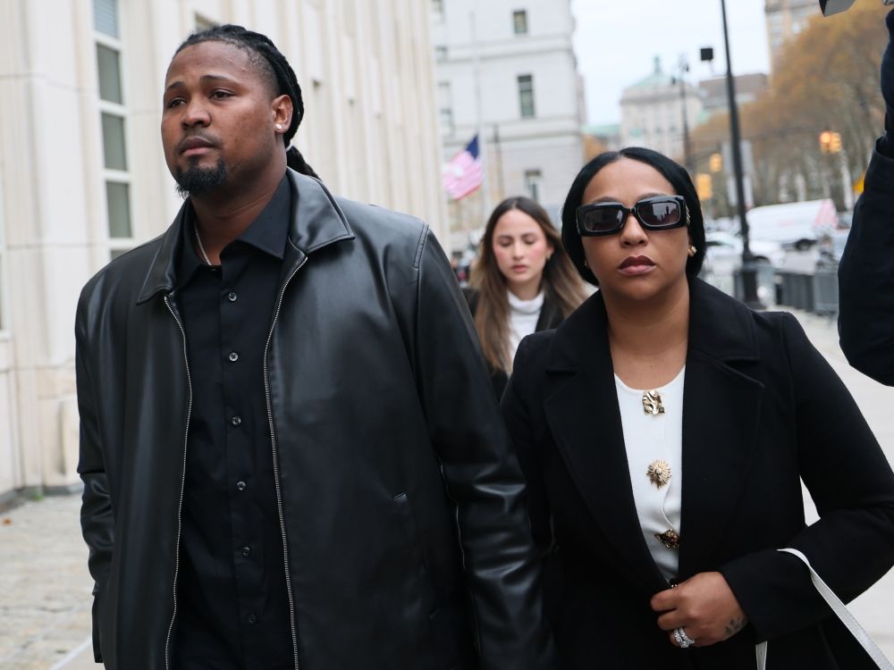 Cleveland Guardians pitcher Luis Ortiz arrives for arraignment in U.S. District Court for the Eastern District of New York on November 12.