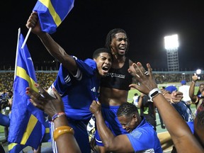 Curacao players and fans celebrate qualification