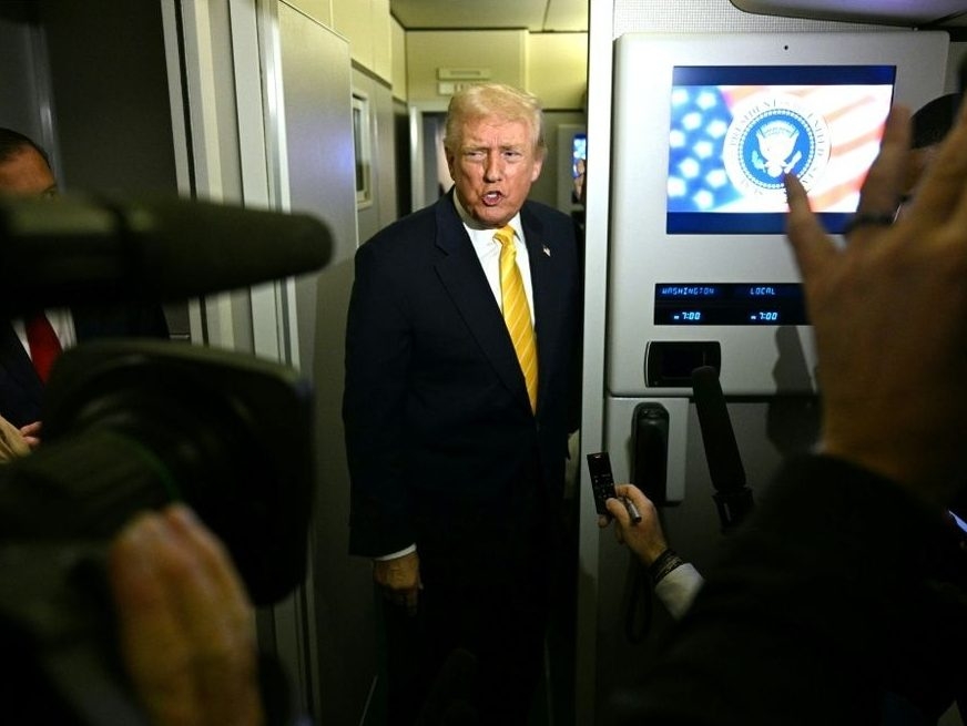  Donald Trump told reporters he would raise the BBC edit issue with UK Prime Minister Keir Starmer. (Jim WATSON/AFP)