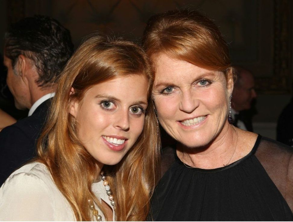 Ferguson with his eldest daughter Beatrice, who retains the title of princess, pictured in 2012. (Paul Morigi/GETTY IMAGES NORTH AMERICA/AFP)
