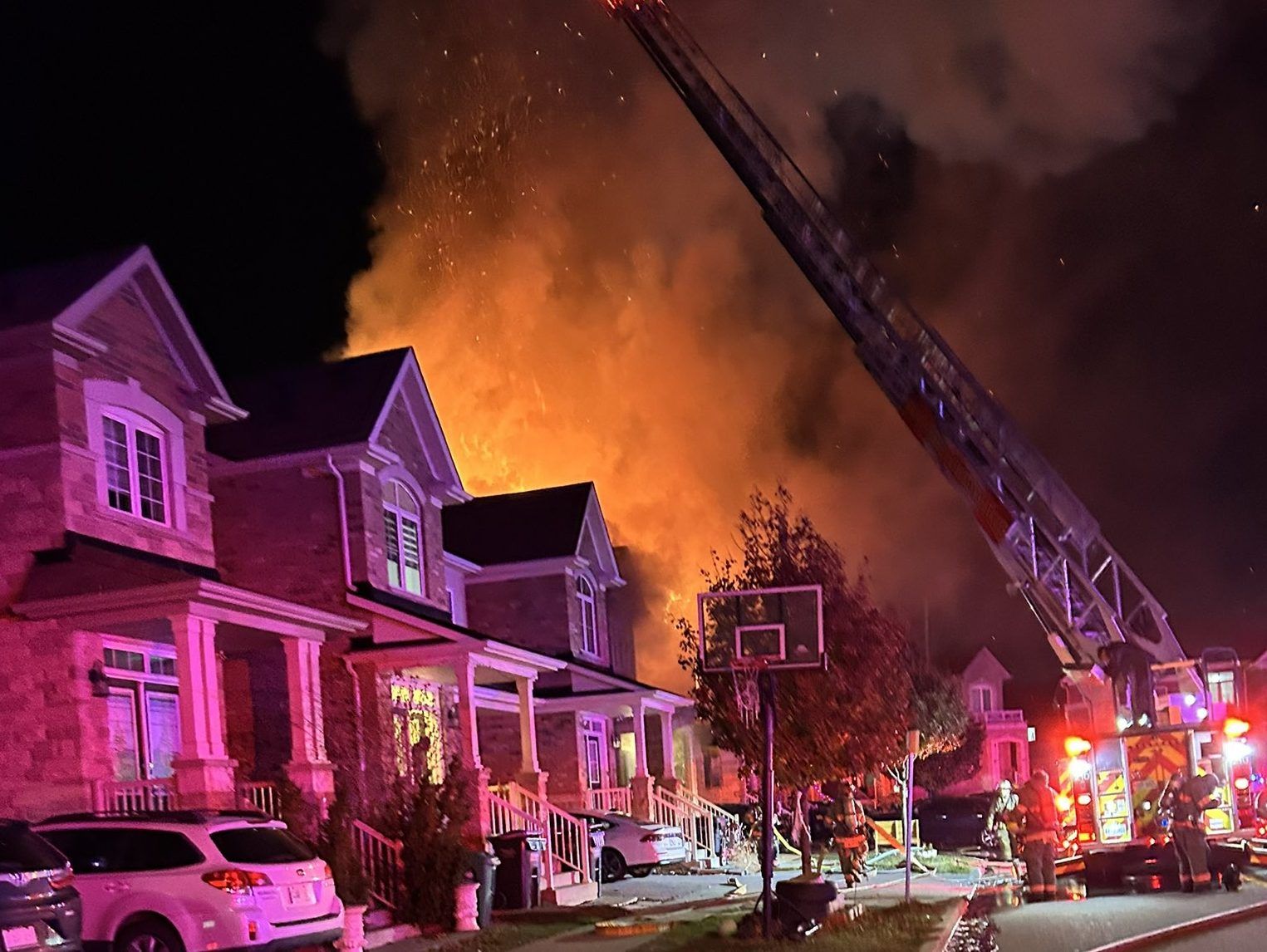 An overnight fire has claimed two lives in Brampton and sent four others -- including a child -- to hospital early Thursday.
