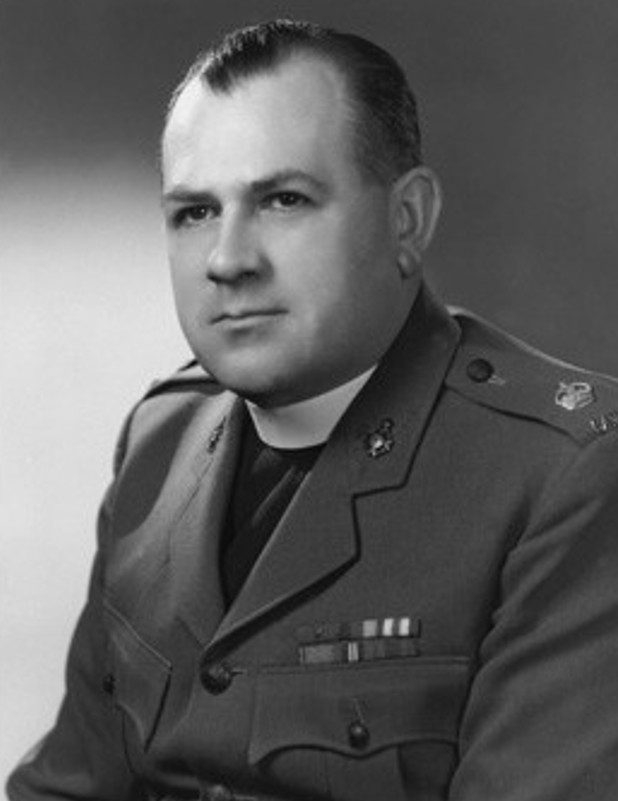  Victoria Cross recipient Rev. John Weir Foote is seen here while posted to Camp Borden after the Second World War.