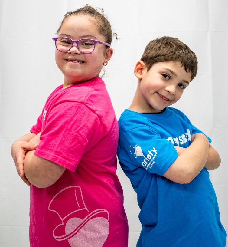  Stella Leblanc-Beaudoin, 9,, seen here with her brother Leo, 6, recently helped kick off the annual Sun Christmas Fund at Variety Village.
