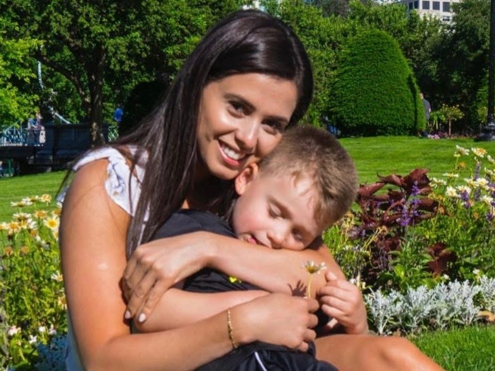  Bruna Caroline Ferreira and son, who she shares with Michael Leavitt, brother of White House Press Secretary Karoline Leavitt. (GoFundMe)