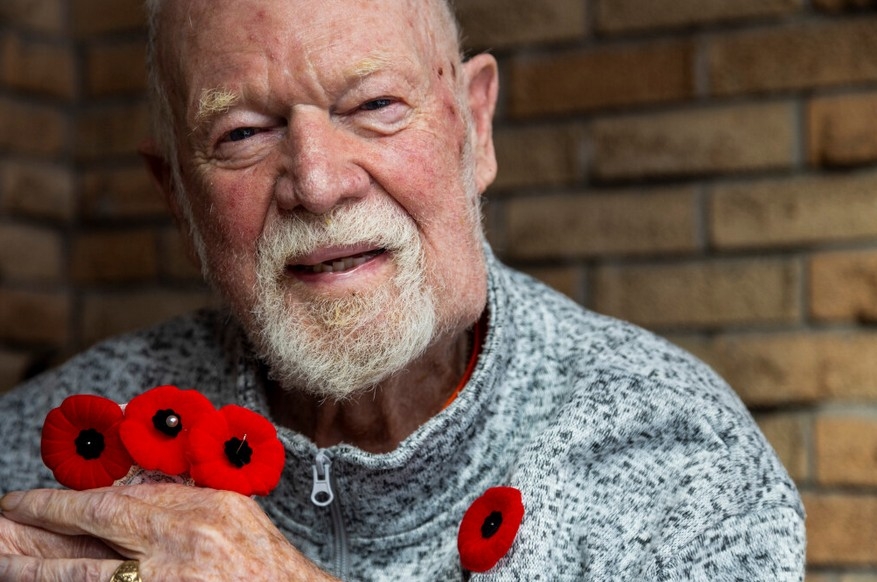  Legend Don Cherry is pictured at home wearing a poppy in Mississauga on Nov. 10, 2025. (Ernest Doroszuk,Toronto Sun)