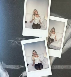 Vaughn's white corset debuted last year on Halloween. Instagram/@clementinevaughn