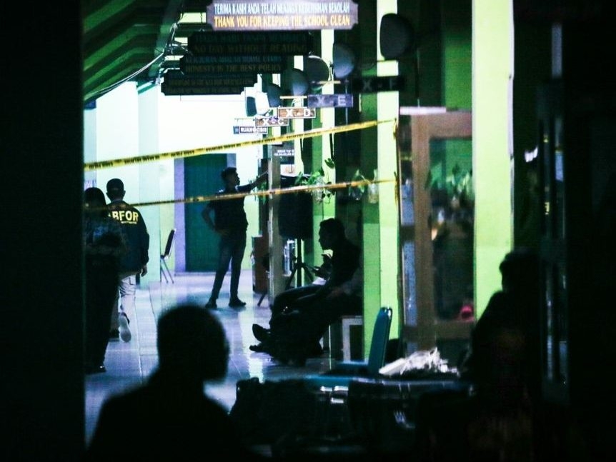 SCHOOL ATTACK: Indonesia Hunts Bomber, Chaos Unleashed!