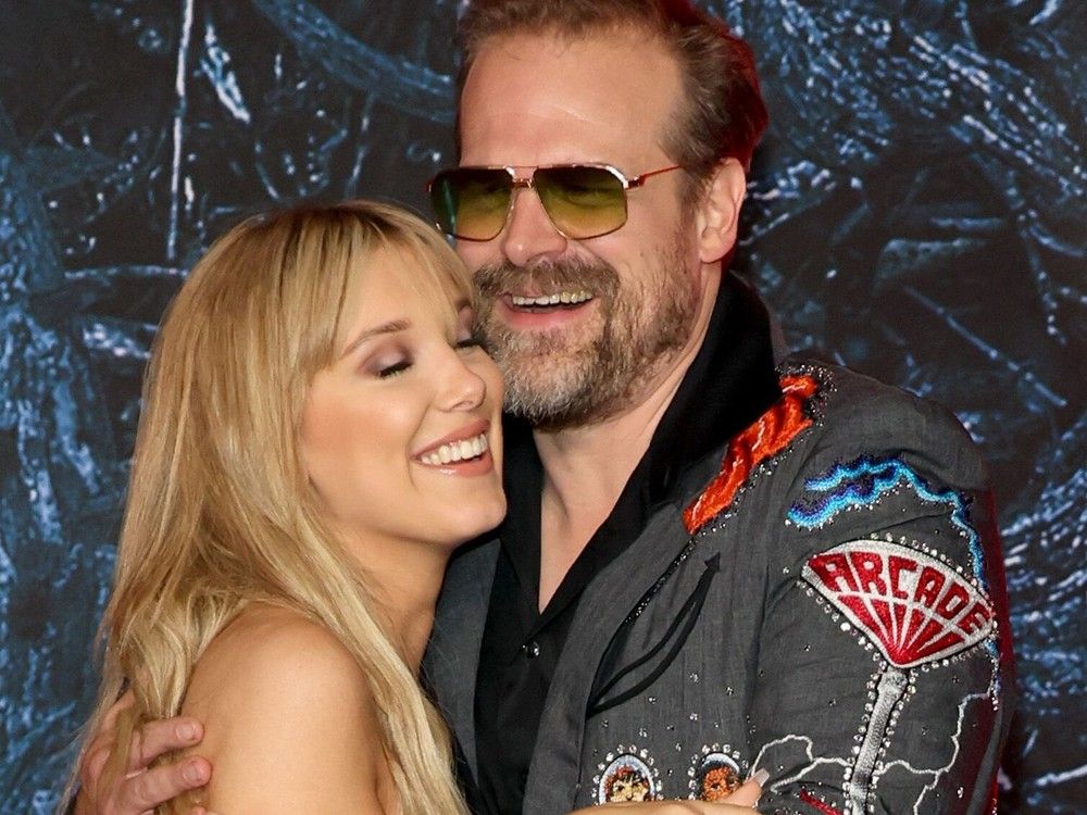 David Harbor and Millie Bobby Brown