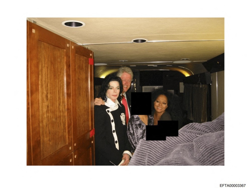  This photo provided by the US Justice Department on December 19, 2025 shows an undated picture of former US president Bill Clinton (C) with US singers Michael Jackson (L) and Diana Ross at an undisclosed location as the Justice Department began releasing the long-awaited records from the investigation into the politically explosive case of convicted sex offender Jeffrey Epstein.