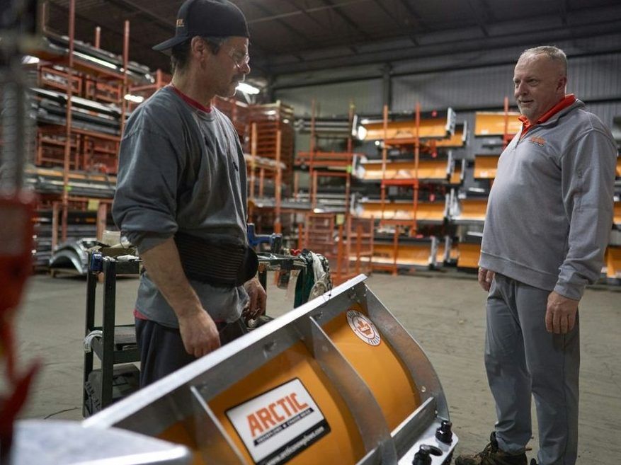 Mike Schulz, president of Arctic Snowplows, at the company's factory in London, Ont.
