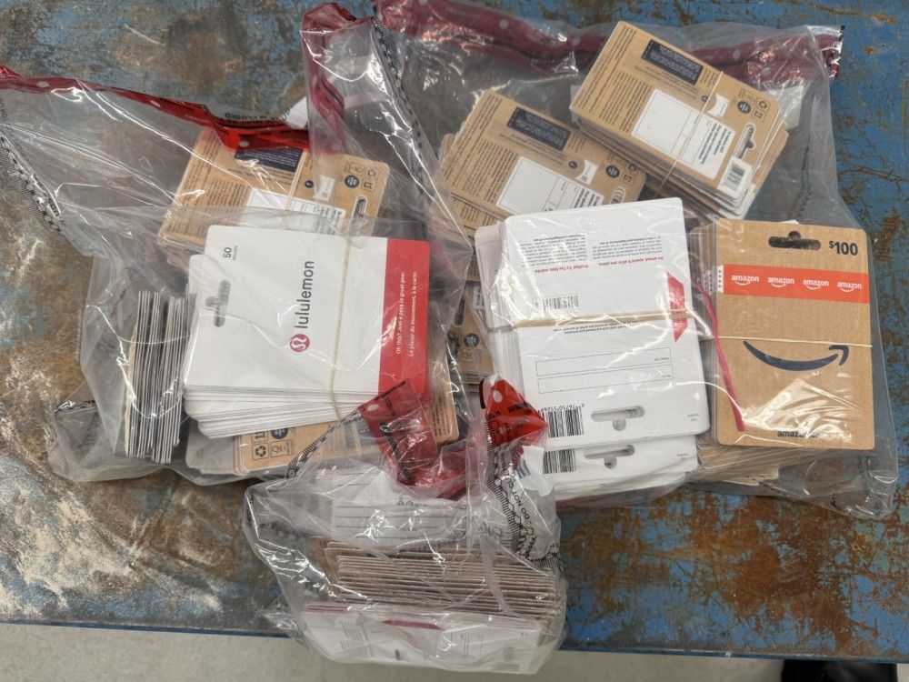 A Toronto man faces numerous charges including fraud in Hamilton after allegedly being found with 250 tampered gift cards.