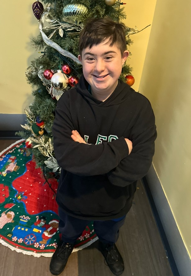  Leo Tarr, 13, at a Variety Village Christmas tree in Scarborough.