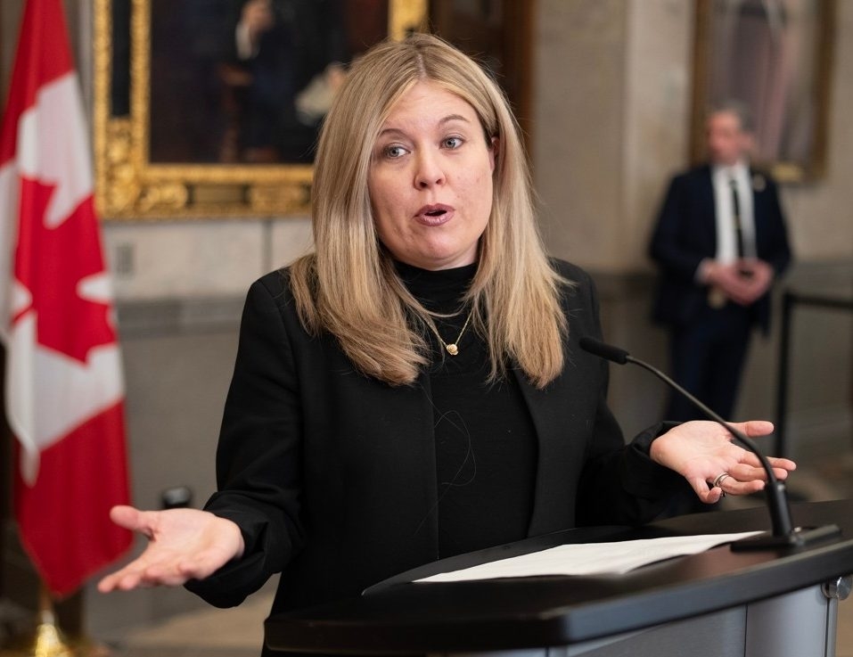  Conservative MP Michelle Rempel Garner holds a news conference in Ottawa on Friday, Feb.21, 2025.