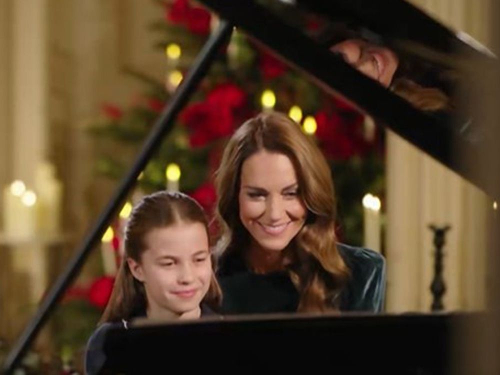 Princess Catherine and Princess Charlotte played the piano together while offering words of love and connection through music on Christmas.
