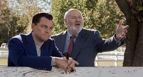 Leonardo DiCaprio and Rob Reiner in a scene from 'The Wolf of Wall Street.'