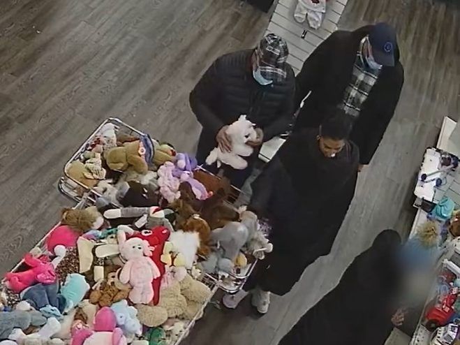 Three suspects – Florian Stoian, a 40-year-old Markham man, and Ana Petrescu, a 46-year-old Scarborough woman, and an unidentified man are sought for distracting at least two senior citizens while they shopped and stealing their wallets on Saturday, Nov. 8, 2025.