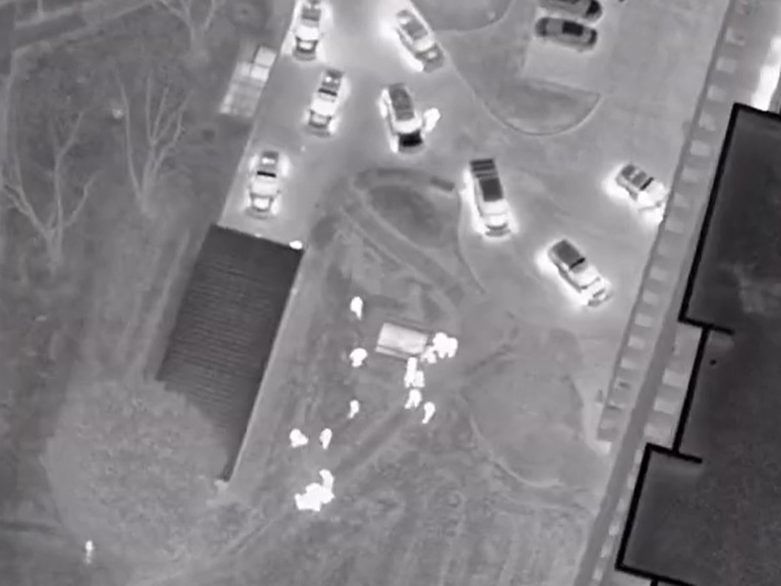 Video from the York Regional Police helicopter, Air2, captured the arrest of John Derick Saturnino, 29, outside of an apartment building in North York on Saturday, Nov. 29, 2025.