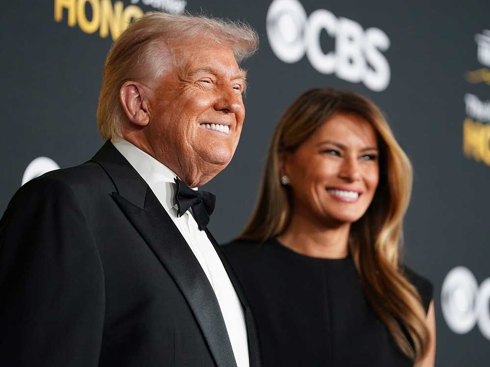  U.S. President Donald Trump and first lady Melania Trump attend the 48th annual Kennedy Center Honors at the Kennedy Center on Dec. 7, 2025 in Washington, D.C.