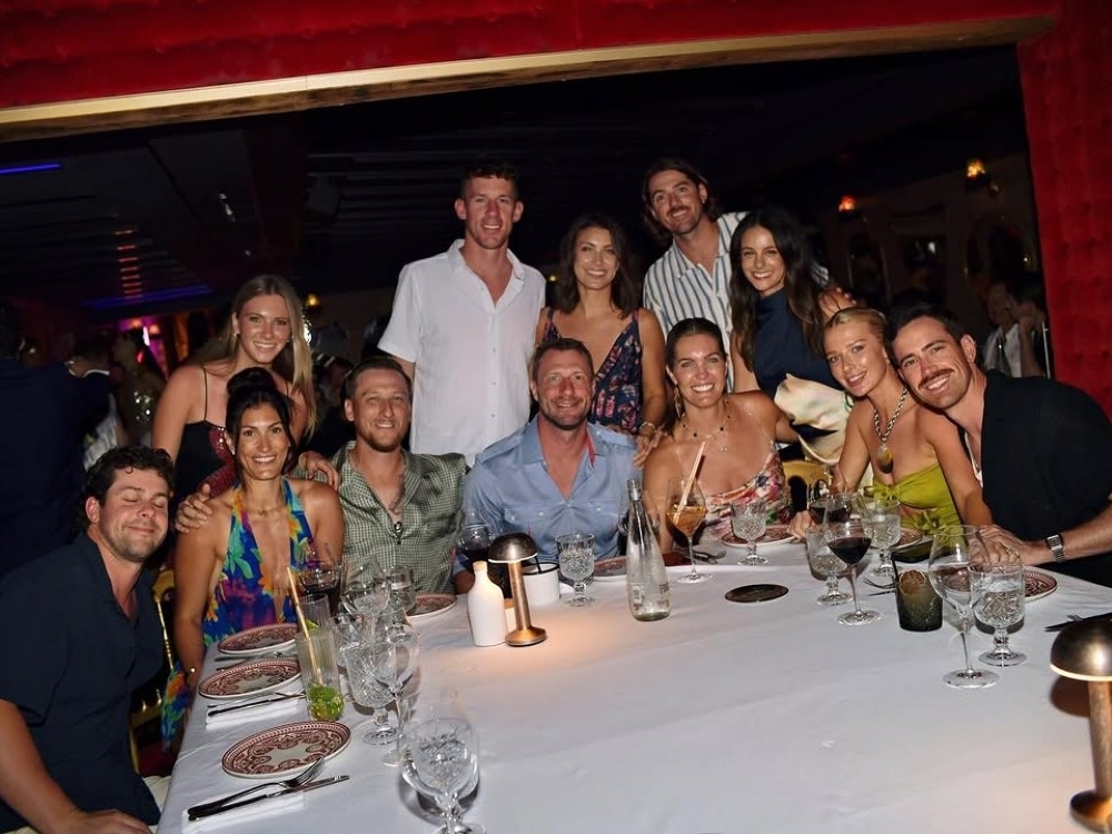 Several members of the Toronto Blue Jays enjoy a vacation in St. Barts.