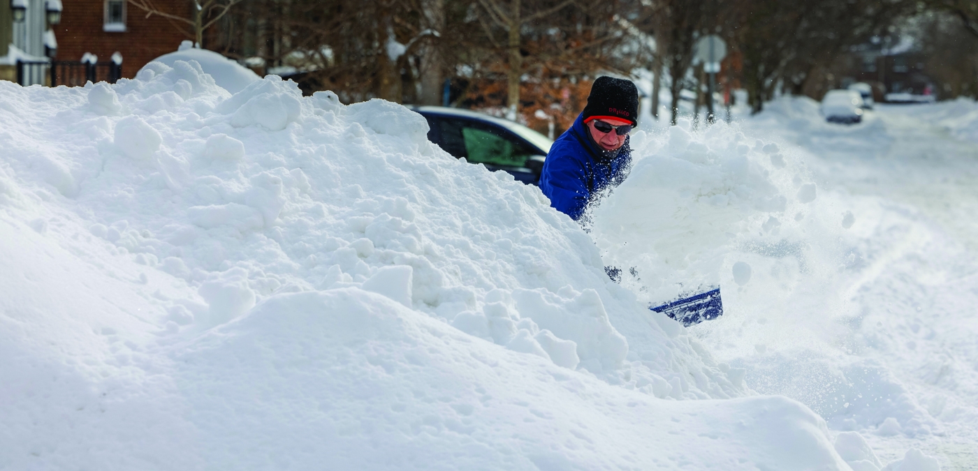  Roman Diakun cleans up the snow in Etobicoke after a major snowstorm in Toronto on Monday, Jan. 26, 2026. Spring may technically arrive on the calendar but, according to the Old Farmer’s Almanac, for much of Canada, it sounds like winter isn’t ready to let go just yet.