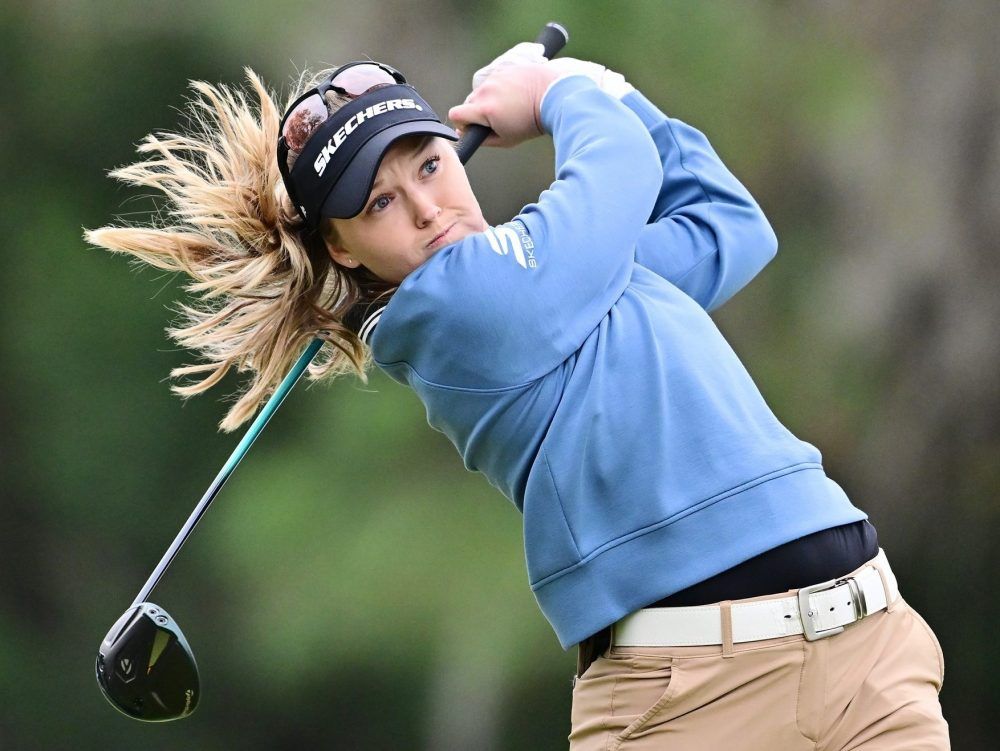 Brooke Henderson of Canada plays a shot