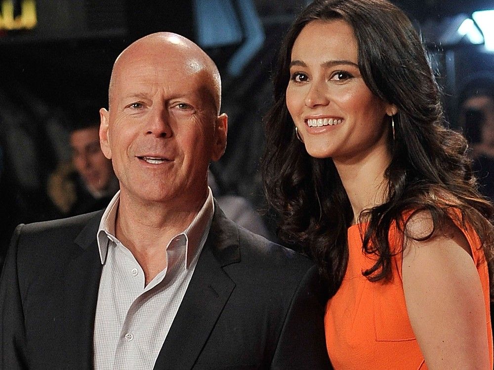 Bruce Willis with wife Emma Heming at the U.K. Premiere of 'A Good Day To Die Hard' at Empire Leicester Square on Feb. 7, 2013 in London.