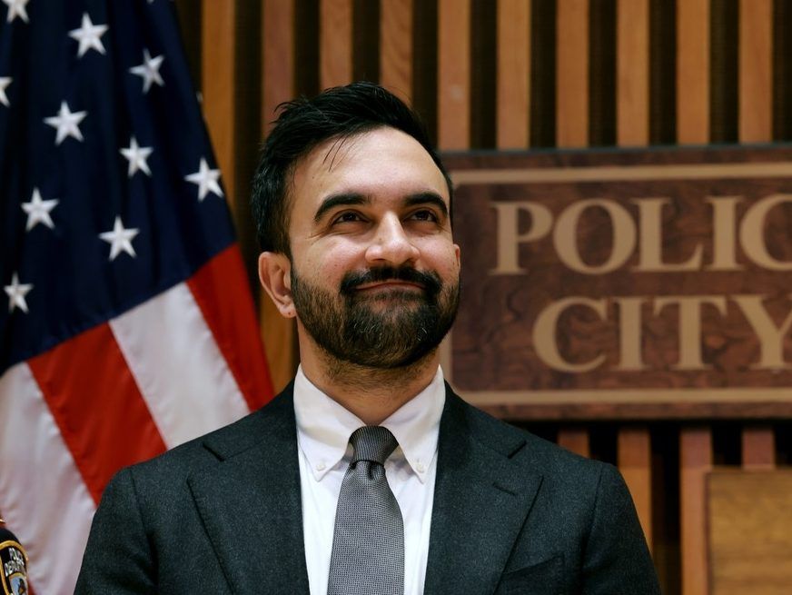 New York City Mayor Zohran Mamdani attends a news conference at the headquarters of the NYPD on January 06, 2026 in New York City. 