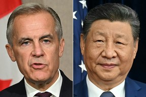 Canada's Prime Minister Mark Carney (left) and China's President Xi Jinping.