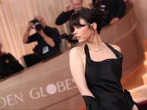 British actress Mia Goth attends the 83rd annual Golden Globe Awards at the Beverly Hilton hotel in Beverly Hills, Calif., on Jan. 11, 2026.