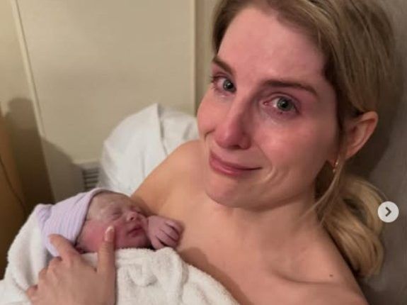 Meghan Trainor and daughter Mikey Moon