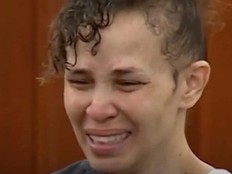 PORN QUEEN: Former X-rated star Devyn Michaels AKA Nikki Fairchild) has been sent to prison for 28 years. SCREENGRAB