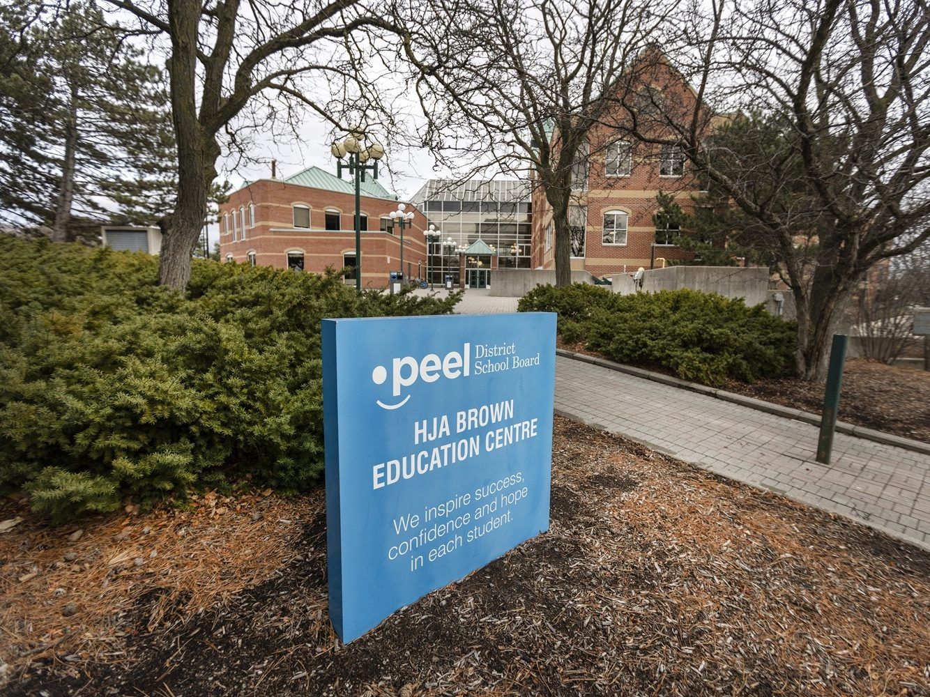 Peel District School Board head offices in Mississauga, Ont., Monday, Dec. 4, 2023.