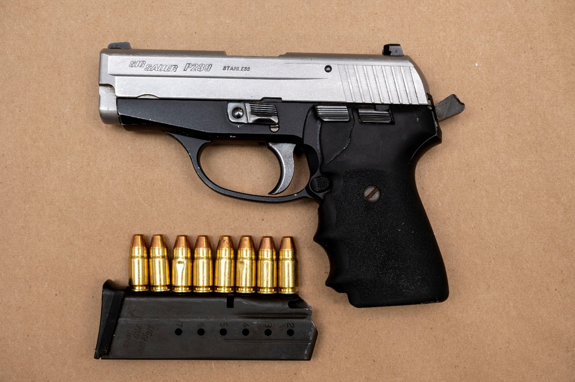  An image from Peel Regional Police of a handgun and ammo allegedly seized in the arrest of Tray Clarke.