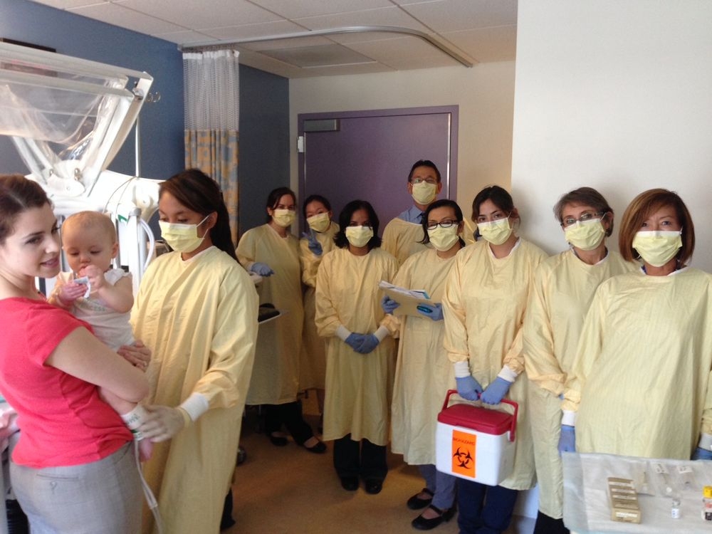  Eliana Nachem was 10 months old when she received an experimental gene therapy at the University of California at Los Angeles in 2014. (Courtesy Nachem Family)