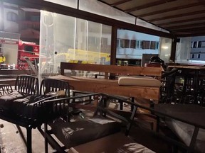 The interior building where a fire broke out leaving people dead and injured, during New Year’s celebration, in Crans-Montana, Swiss Alps, Switzerland, Thursday, Jan. 1, 2026.