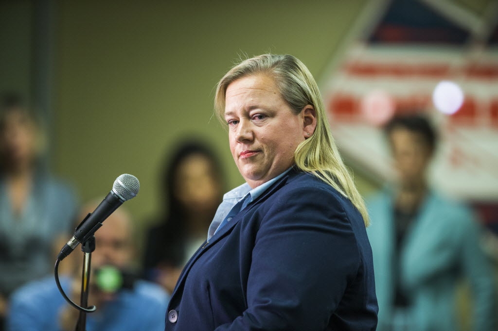  Tracey Cook, then executive director of municipal licensing and standards, speaks at a press conference at Toronto City Hall in November 2014.