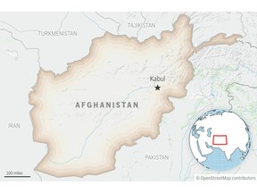 This is a locator map for Afghanistan with its capital, Kabul.