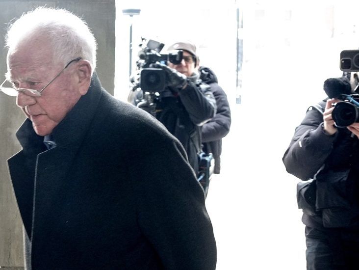 Frank Stronach arrives at a Toronto Court on Tuesday, Feb. 3, 2026. 