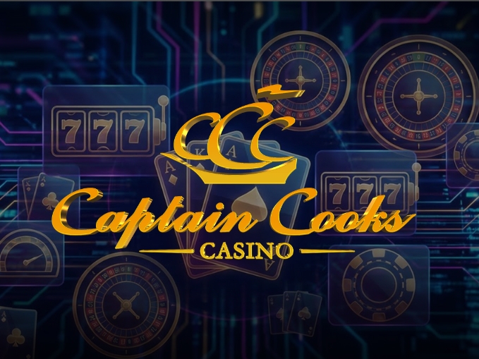 Screenshot der Captain Cooks Casino Oberfläche auf einem Desktop und Mobilgerät