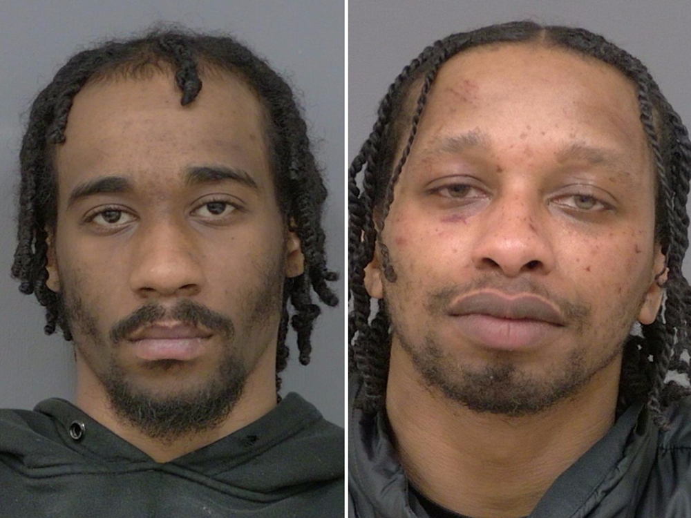  Derek Asiedu, left, and Jamal Reid were charged by Peel Regional Police after a handgun was seized during a traffic stop on Feb. 18, 2026, in Brampton, Ont.