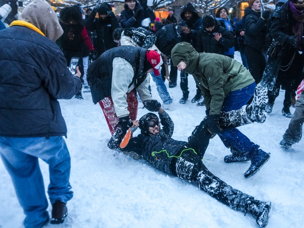 POLICE UNDER ATTACK: Snowball Siege Turns VIOLENT!