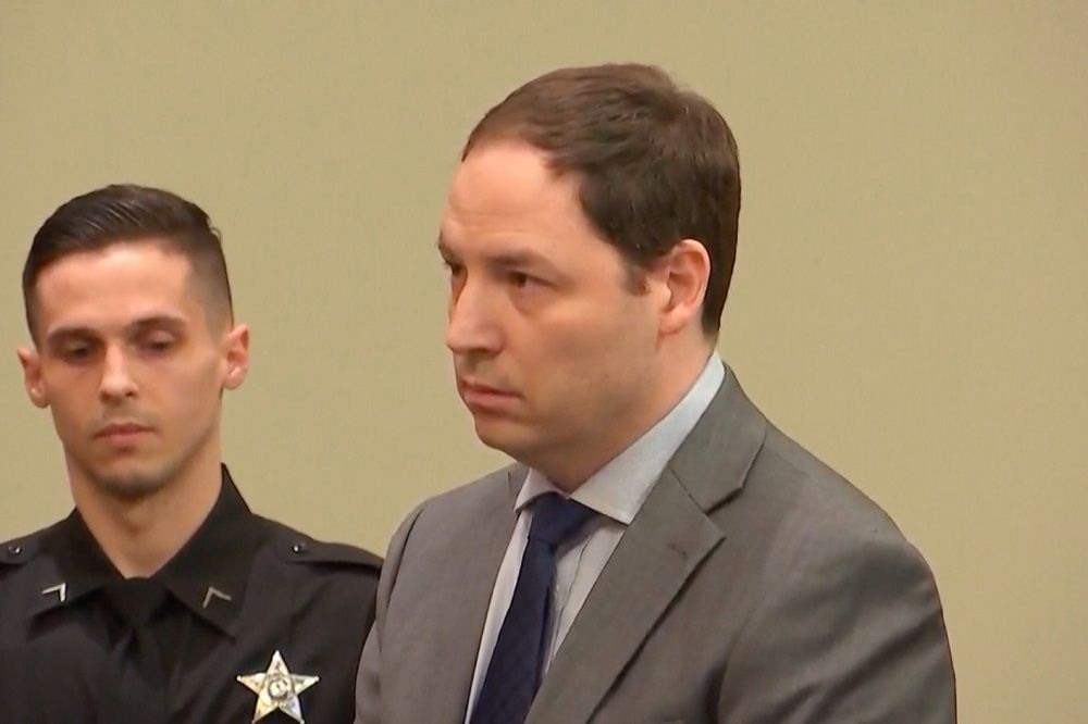 Brendan Banfield in court, Monday, Feb. 2, in Fairfax, Va. (Court TV via The Associated Press, Pool)