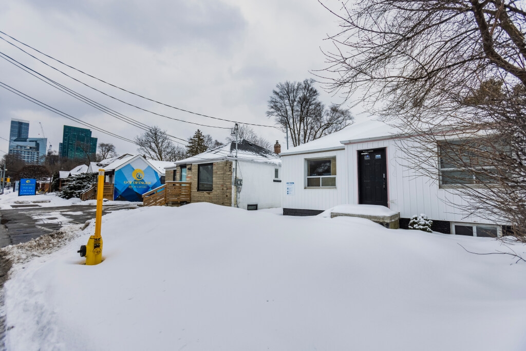  Seems like a nice place to live, right? Brian Goldfinger’s bungalow at 177 Sheppard Ave. W is part of a cluster of small buildings near Yonge St.
