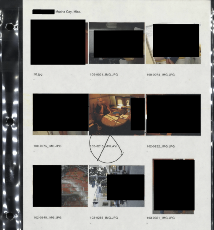 Redacted photos from the Epstein files. U.S. Department of Justice