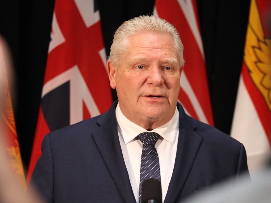  Ontario Premier Doug Ford pictured at first minister’s meetings in Ottawa on Thursday.