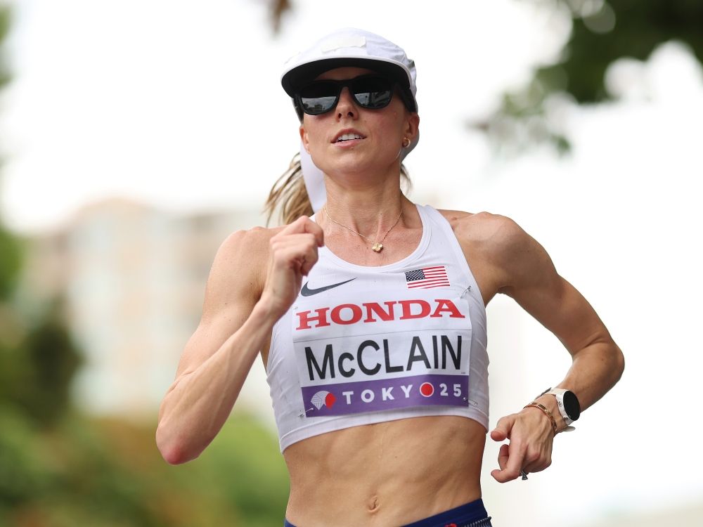 Jessica McClain of the United States competes in the Women's Marathon during day two of the World Athletics Championships Tokyo 2025.