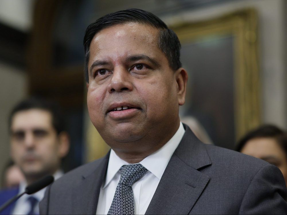 Minister of Public Safety Gary Anandasangaree speaks during a news conference on Parliament Hill in Ottawa on March 11, 2026. 