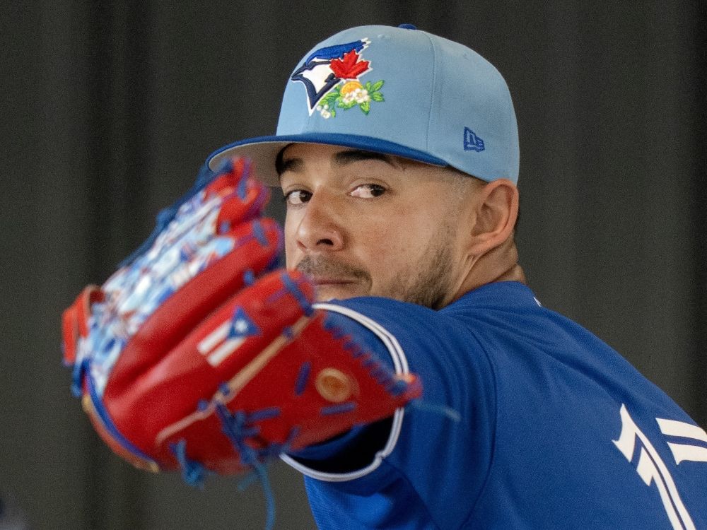 Toronto Blue Jays pitcher José Berríos throws during Spring Training in Dunedin, Fla.