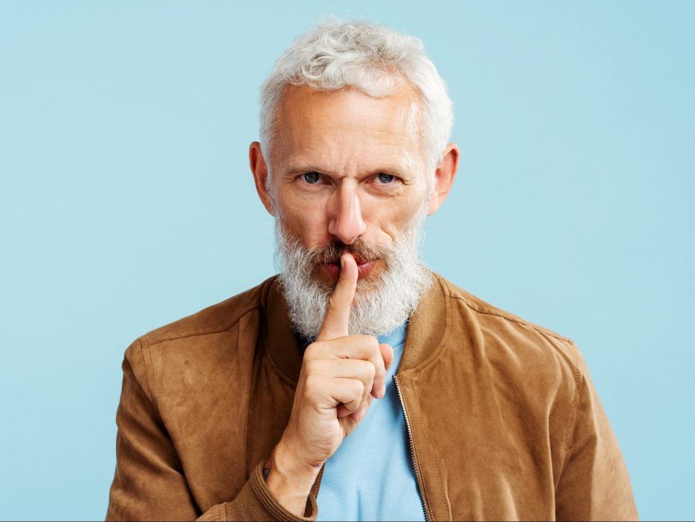 Older man wants to keep relationship a secret.